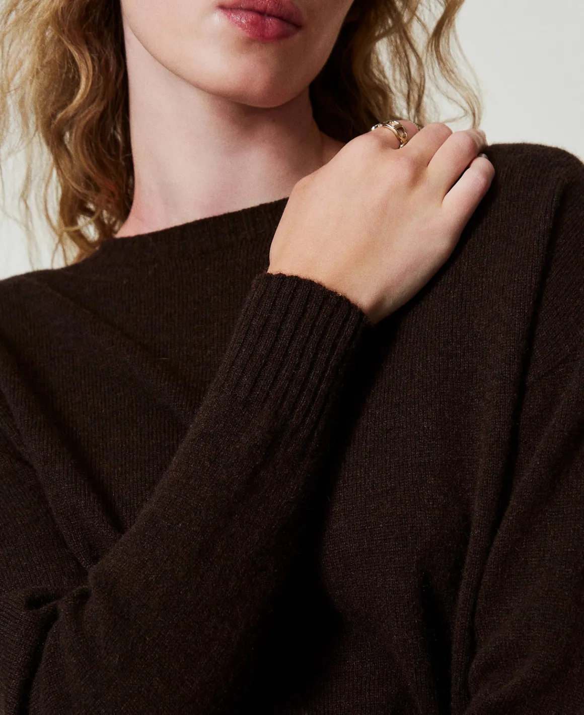 TWINSET Milano Maglia Girocollo In Eco-cashmere | Maglie E Cardigan