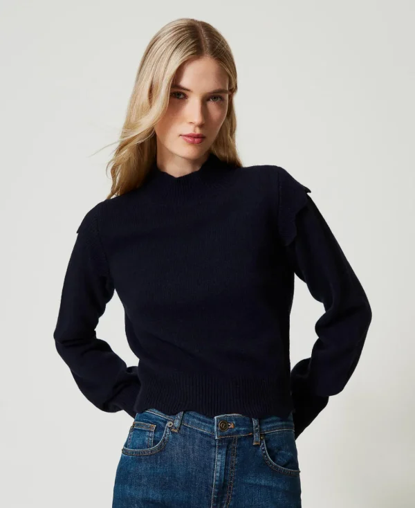 TWINSET Milano Maglia In Lana E Cashmere Con Smerli | Maglie E Cardigan
