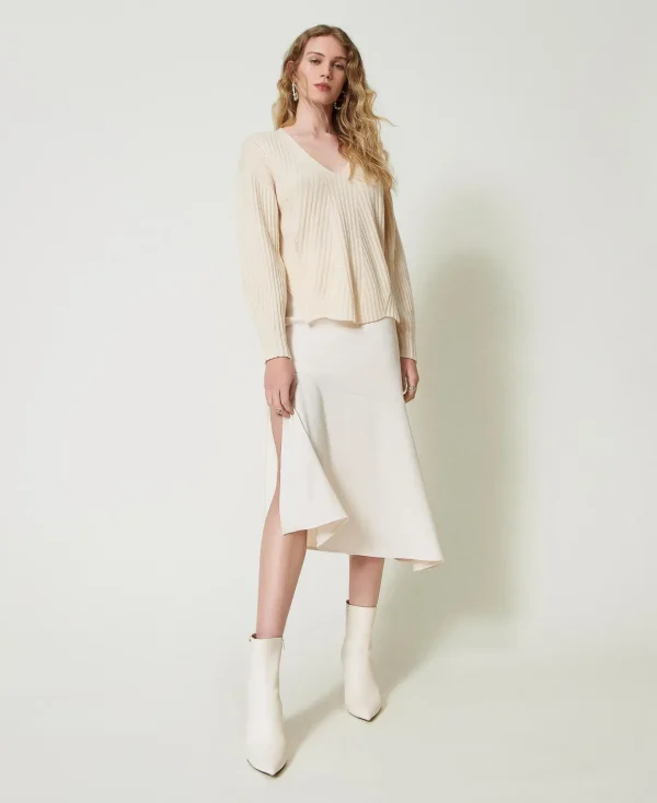 TWINSET Milano Maglia In Lana E Cashmere A Costine | Maglie E Cardigan