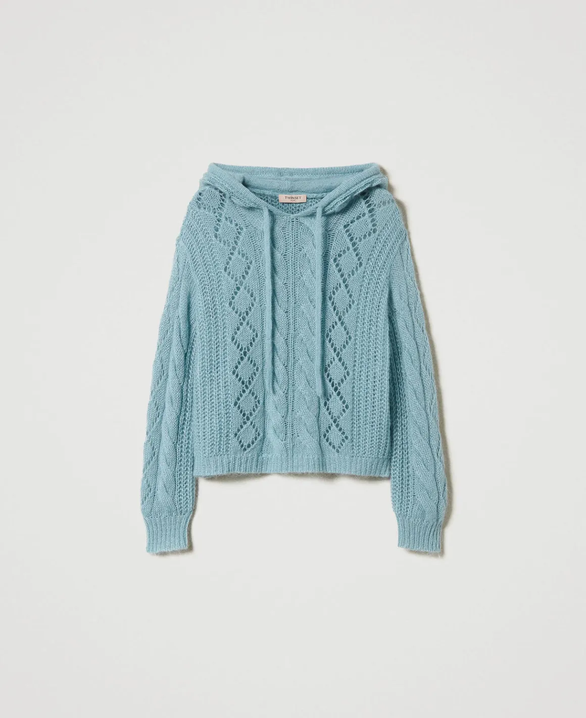 TWINSET Milano Maglia In Lana E Mohair Con Cappuccio | Maglie E Cardigan