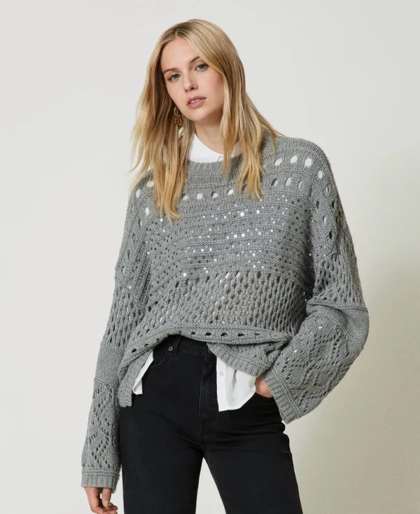 TWINSET Milano Maglia In Misto Lana Con Paillettes | Maglie E Cardigan