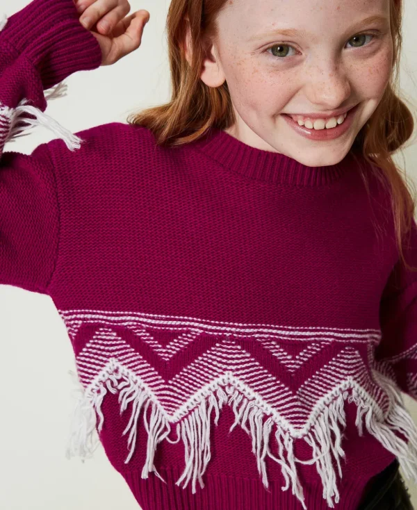 TWINSET Milano Maglia In Misto Lana Con Frange | Maglie E Cardigan