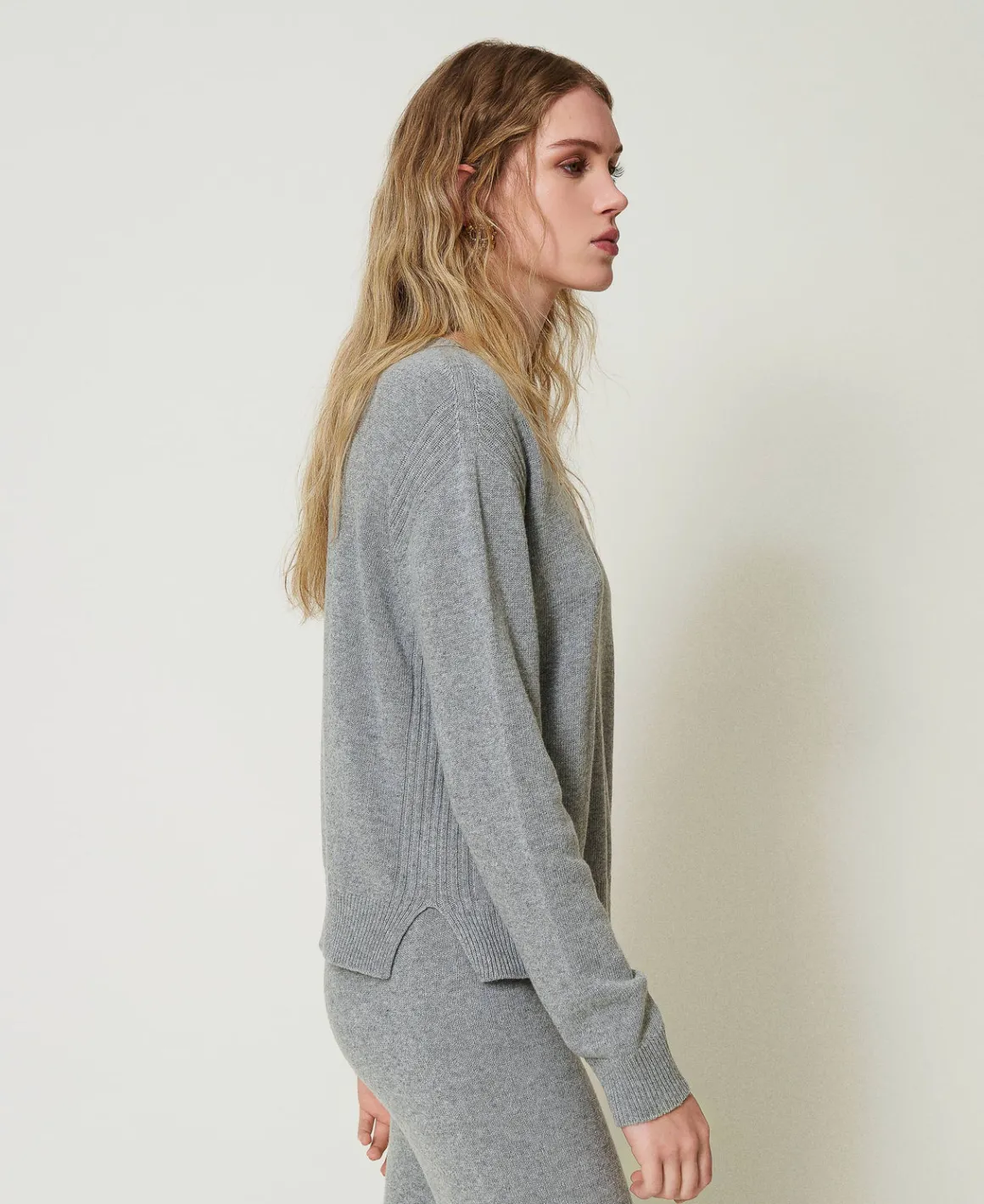 TWINSET Milano Maglia In Misto Lana Con Logo Ricamato | Maglie E Cardigan