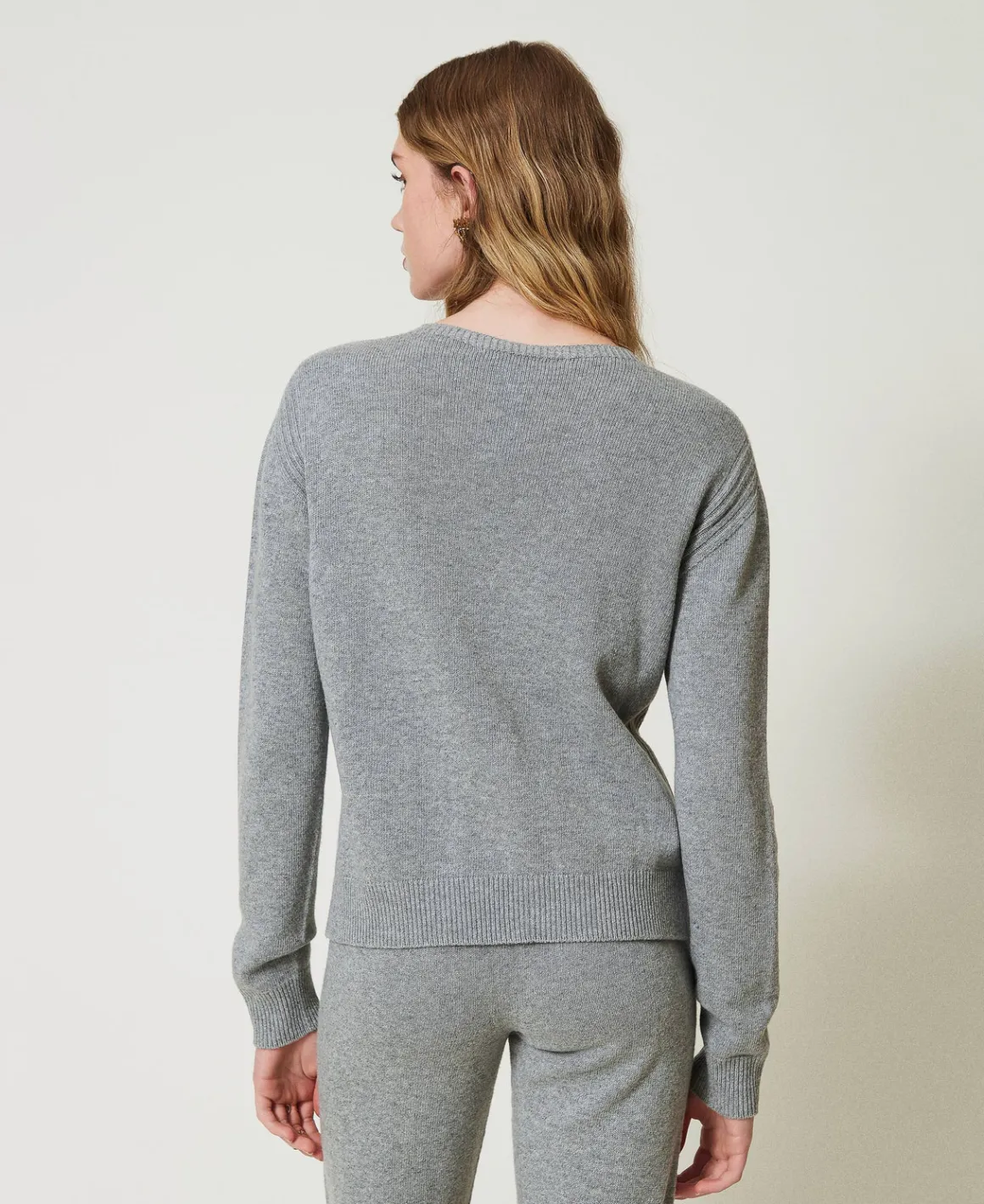 TWINSET Milano Maglia In Misto Lana Con Logo Ricamato | Maglie E Cardigan