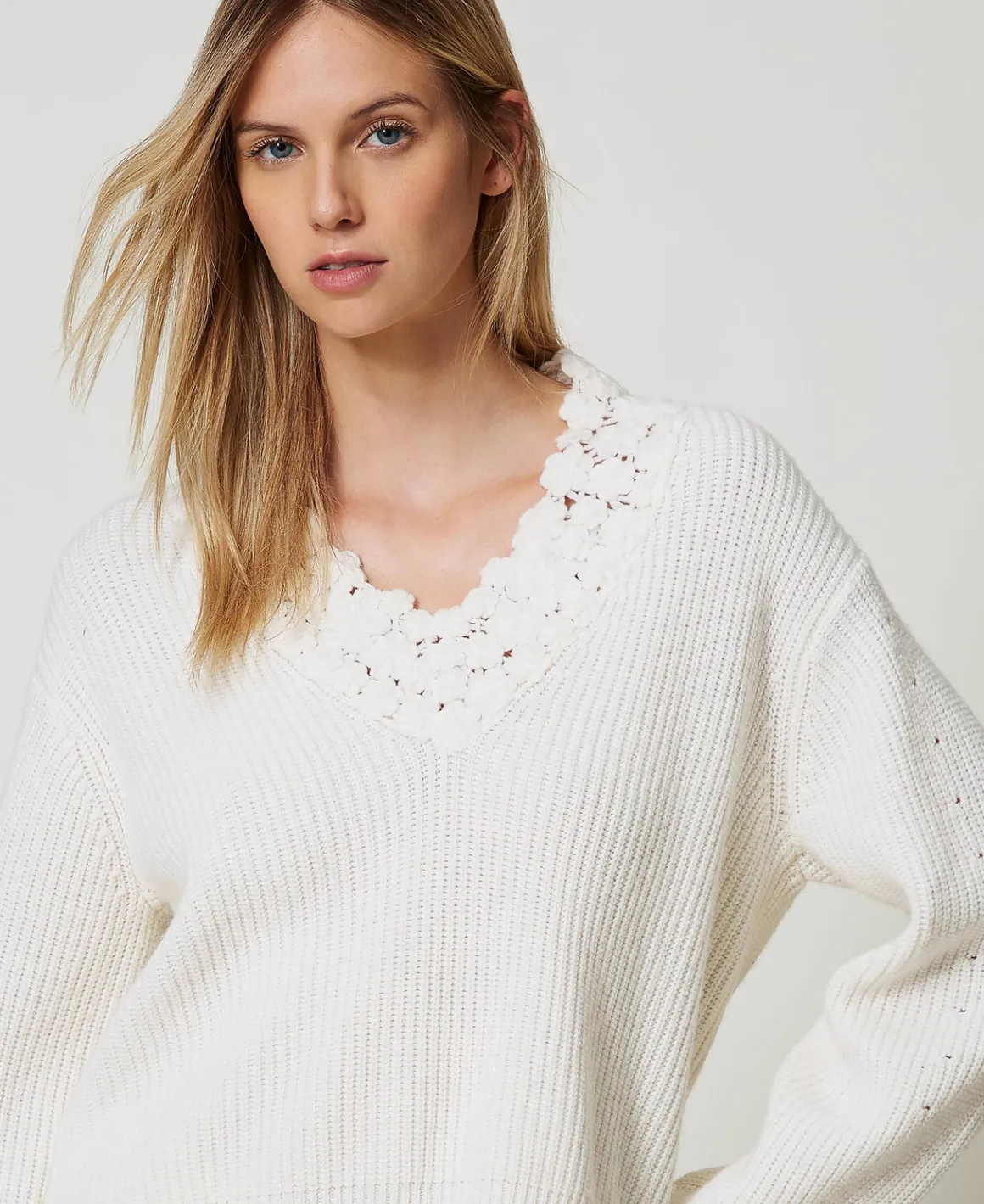 TWINSET Milano Maglia In Misto Lana Con Ricamo | Maglie E Cardigan