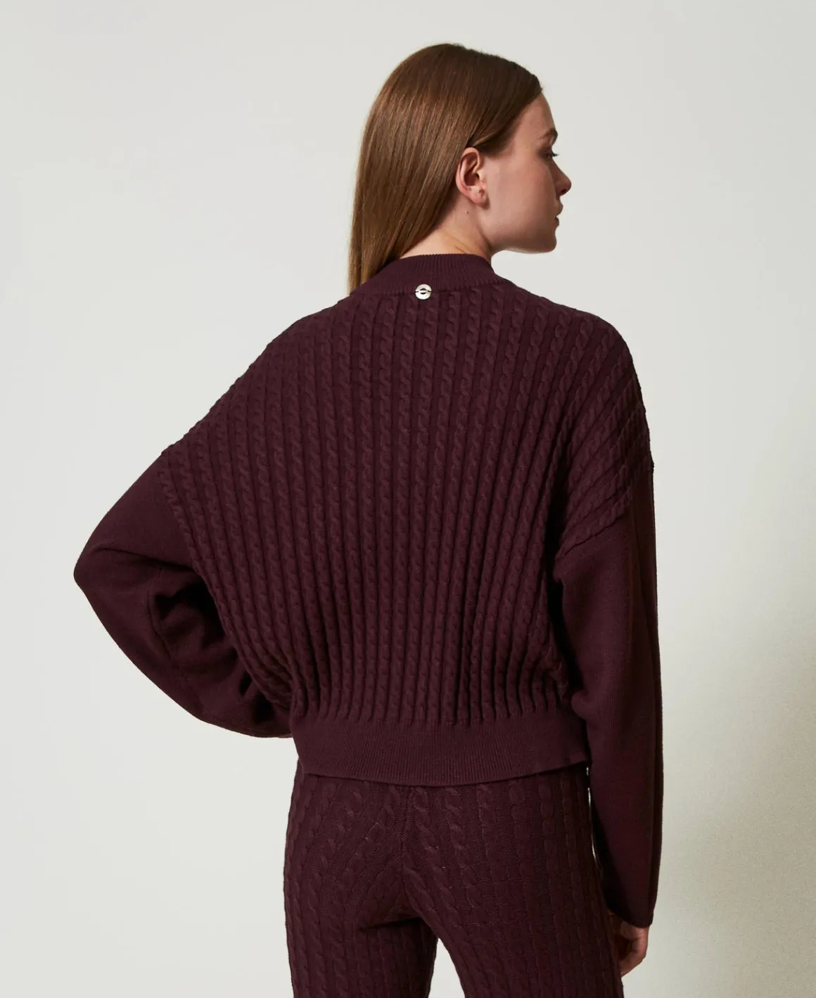 TWINSET Milano Maglia Lupetto A Trecce Con Strass | Maglie E Cardigan