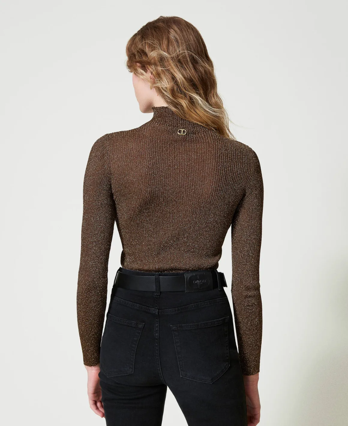 TWINSET Milano Maglia Lupetto In Filato Lurex | Maglie E Cardigan
