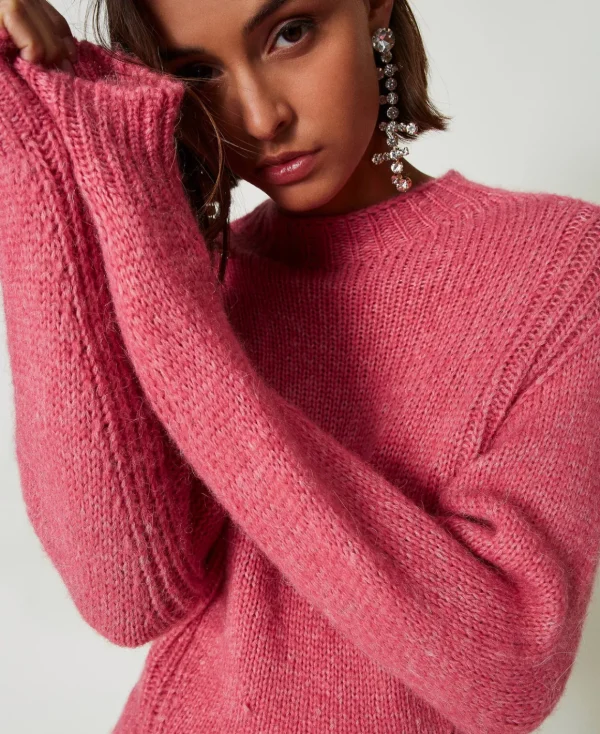TWINSET Milano Maglia Lupetto In Misto Lana Seamless | Maglie E Cardigan