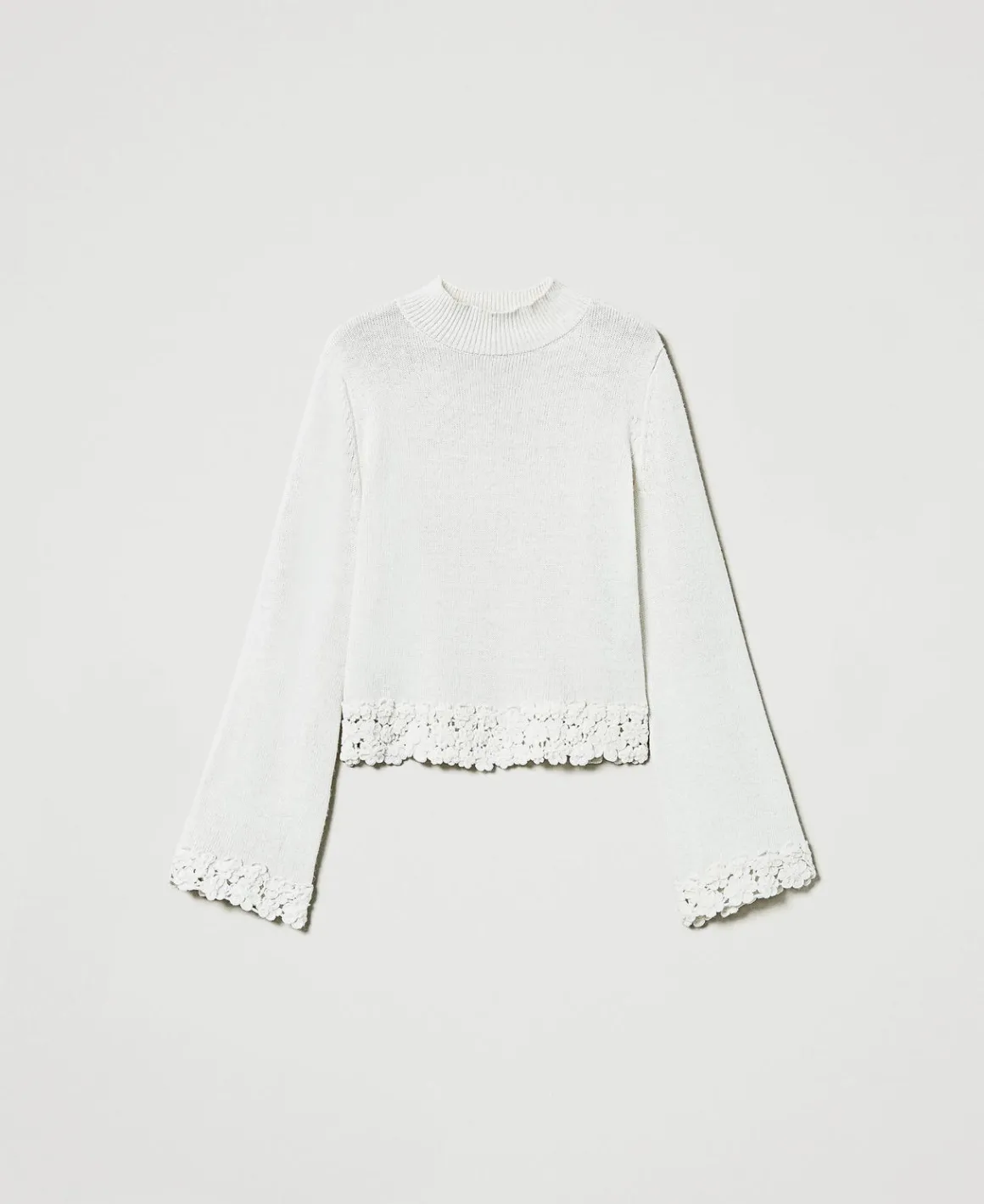 TWINSET Milano Maglia Lupetto In Misto Lana Con Ricamo | Maglie E Cardigan
