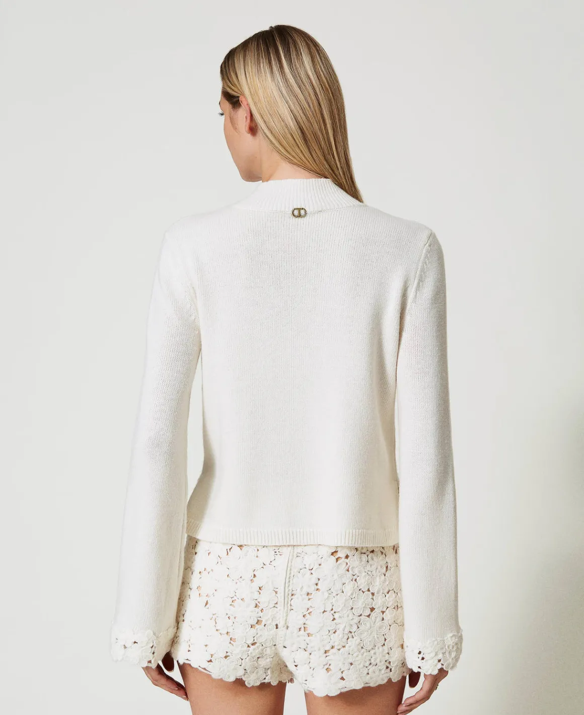 TWINSET Milano Maglia Lupetto In Misto Lana Con Ricamo | Maglie E Cardigan