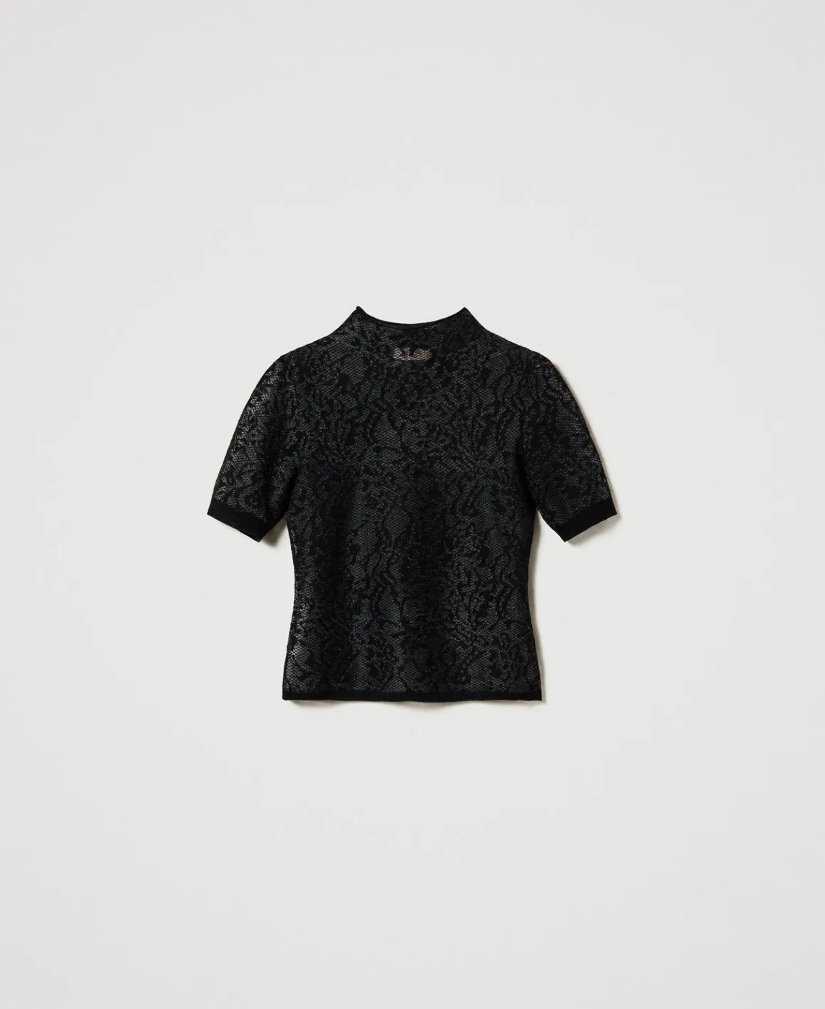 TWINSET Milano Maglia Lupetto Jacquard Effetto Pizzo | Maglie E Cardigan