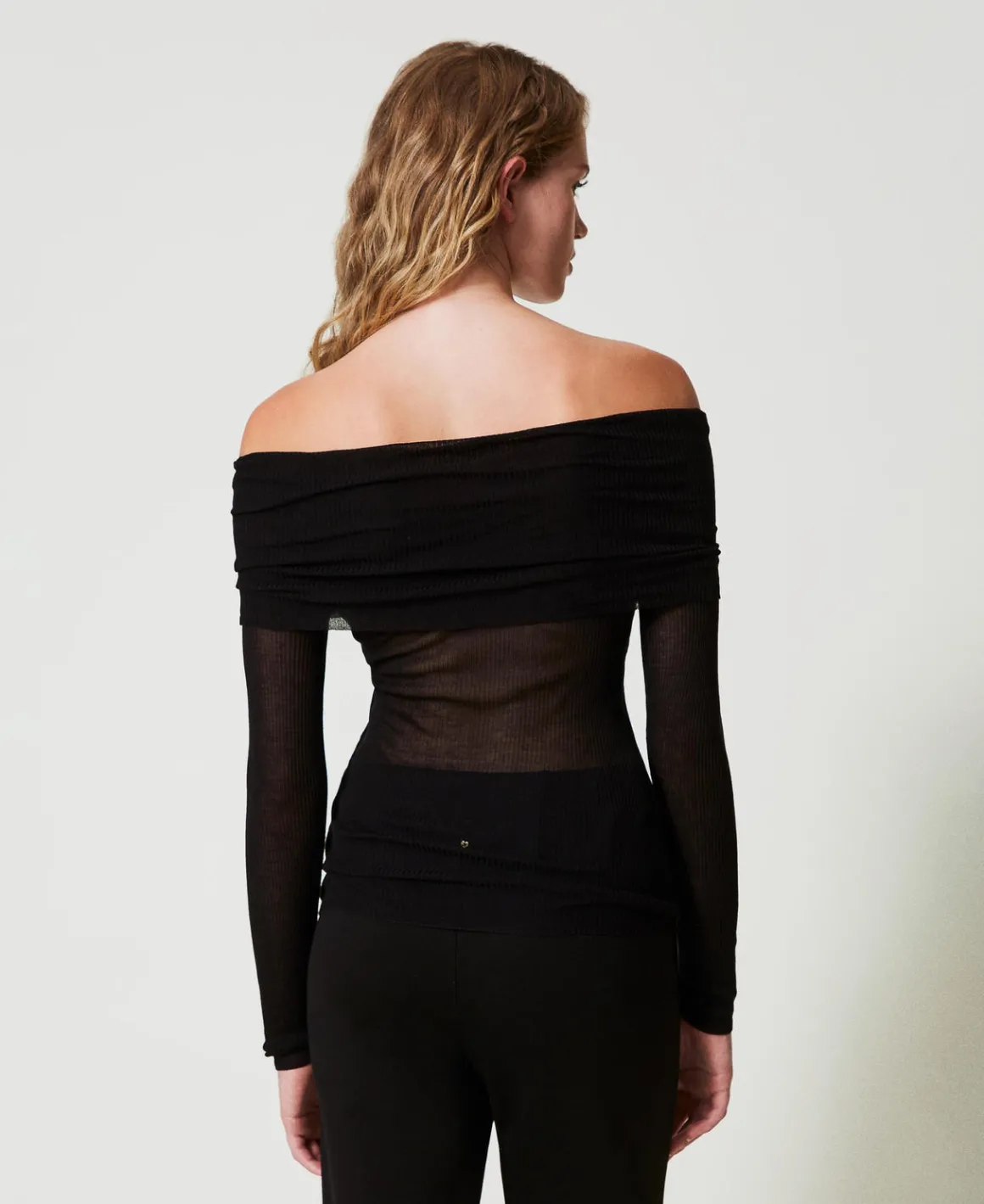 TWINSET Milano Maglia Off Shoulder In Viscosa | Maglie E Cardigan