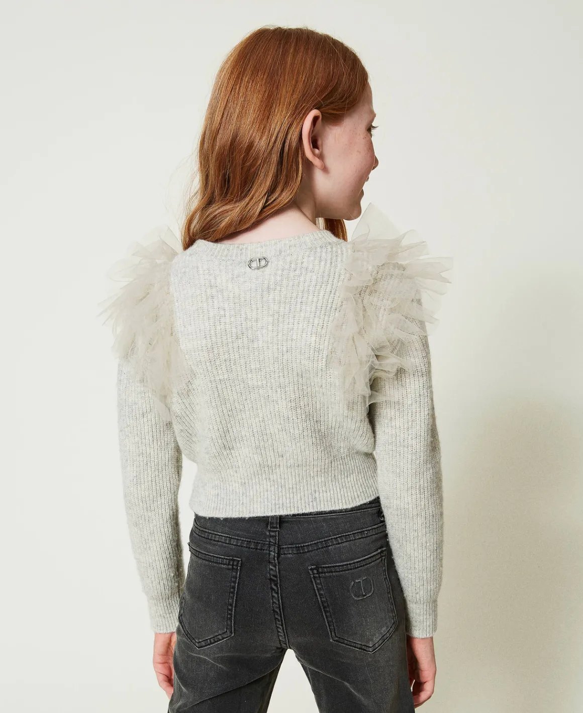 TWINSET Milano Maglia Regular Con Balze In Tulle | Maglie E Cardigan