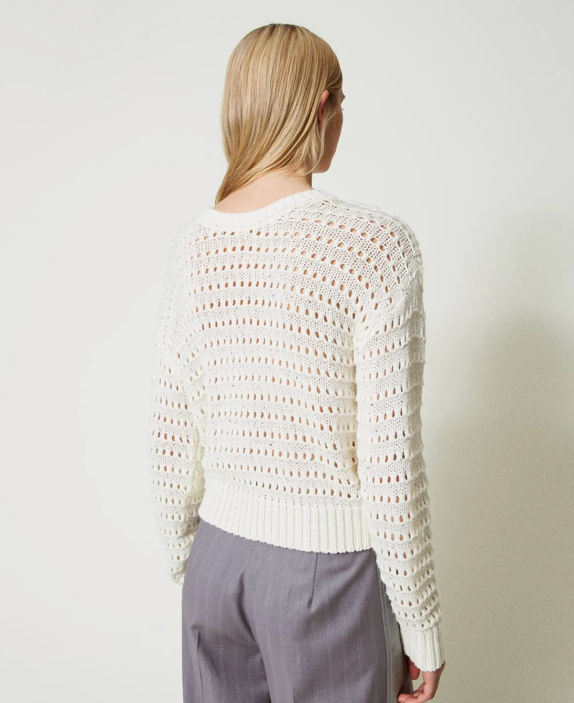 TWINSET Milano Maglia Traforata Con Paillettes | Maglie E Cardigan