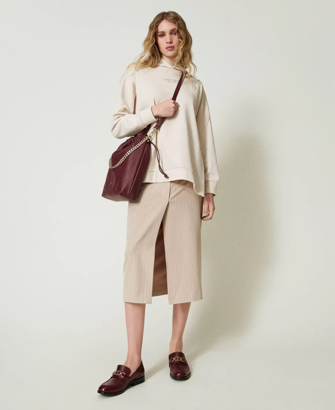 TWINSET Milano Maxi Felpa Con Logo | Felpe