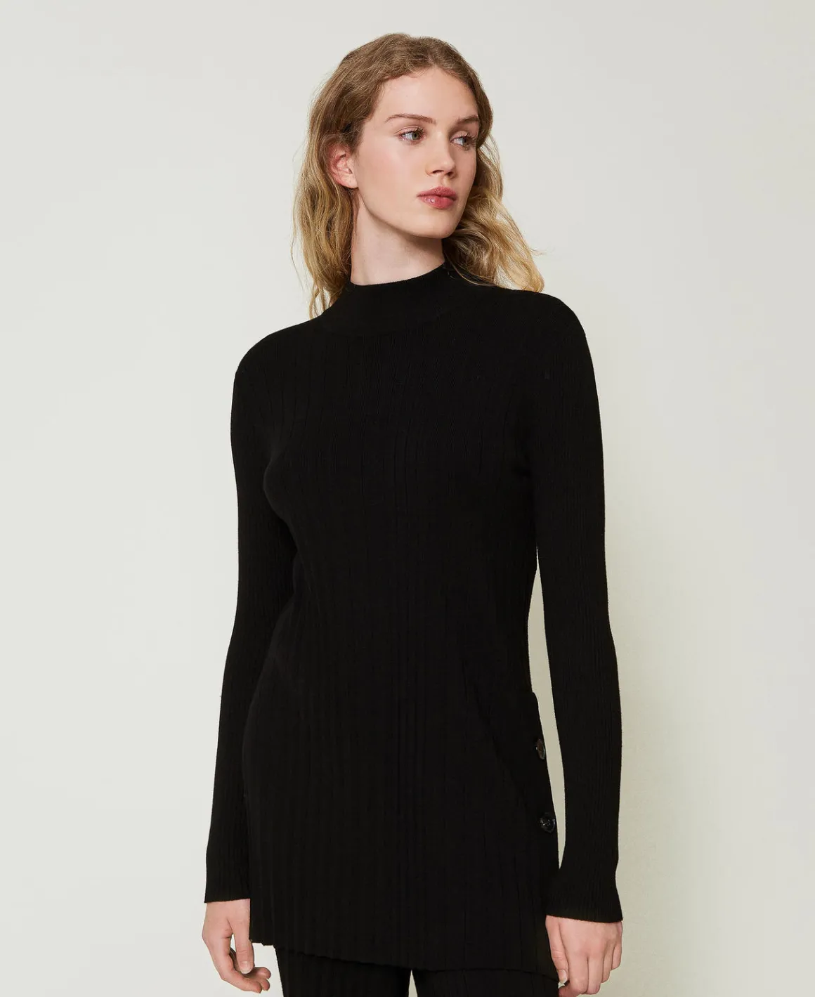 TWINSET Milano Maxi Maglia Plissé Con Bottoni | Maglie E Cardigan