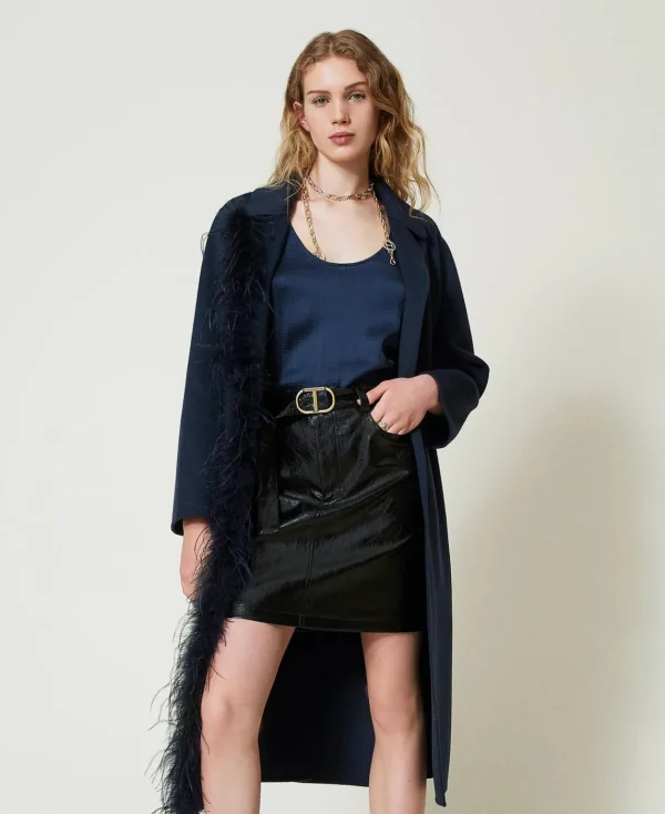 TWINSET Milano Minigonna Effetto Pelle Con Cintura | Gonne