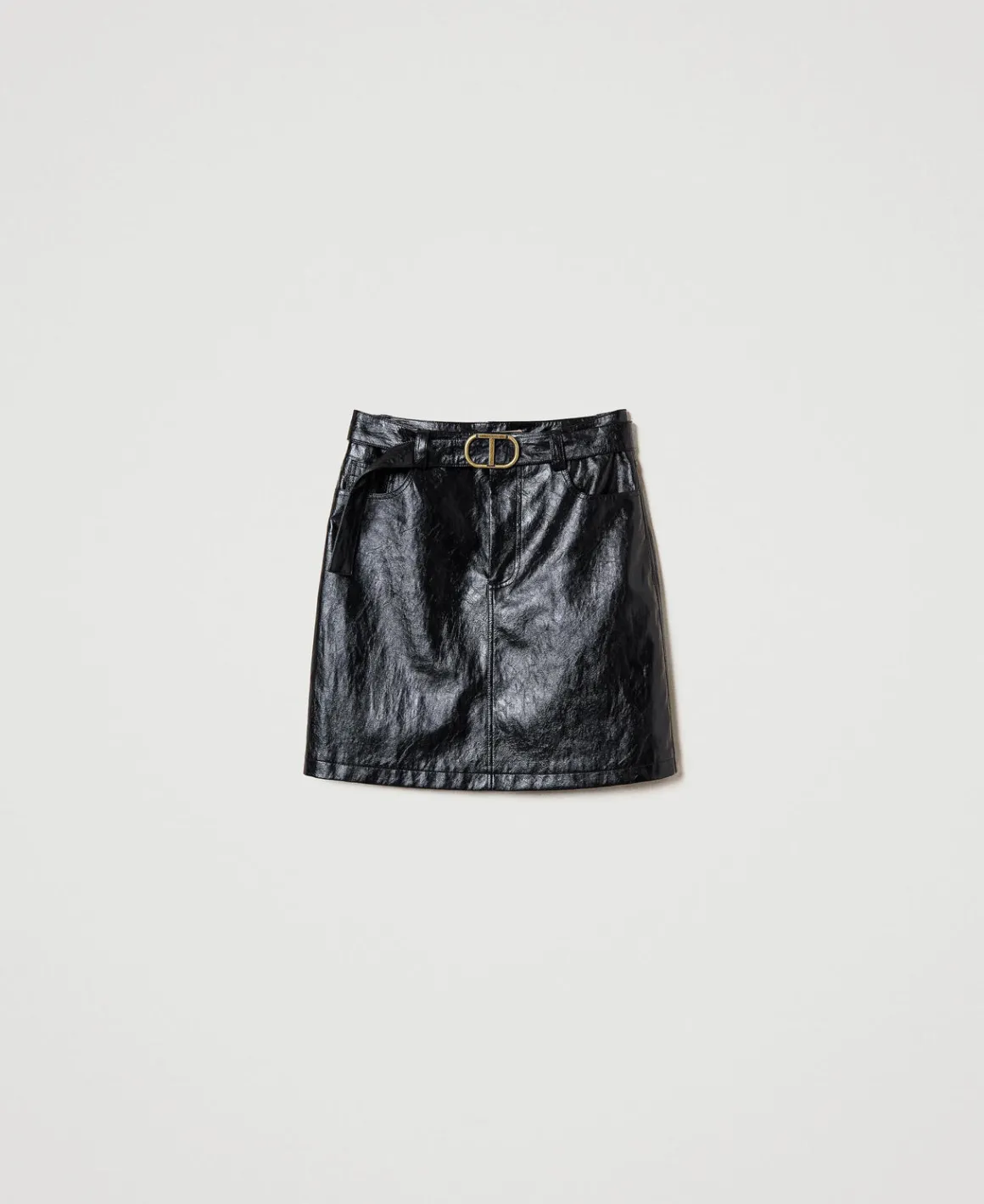 TWINSET Milano Minigonna Effetto Pelle Con Cintura | Gonne