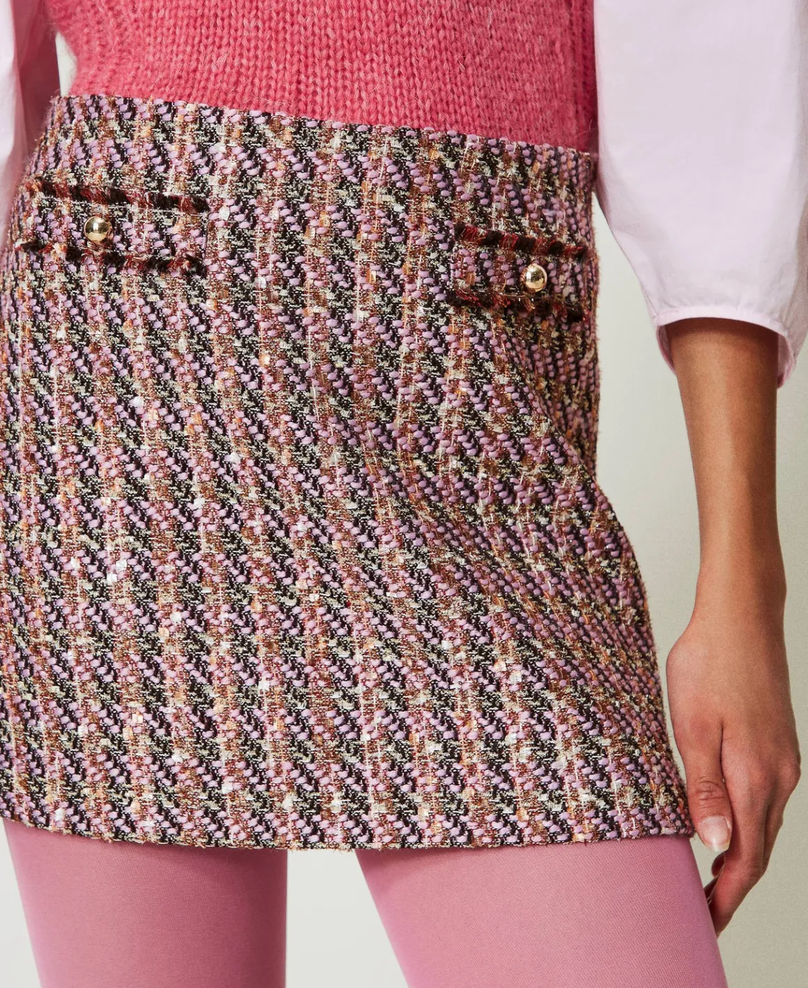 TWINSET Milano Minigonna In Bouclé E Lurex | Gonne