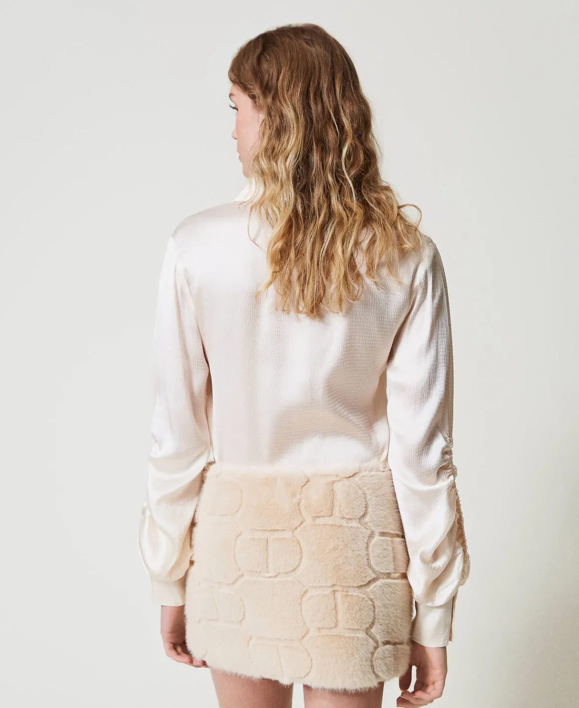 TWINSET Milano Minigonna In Faux Fur Con Oval T | Gonne