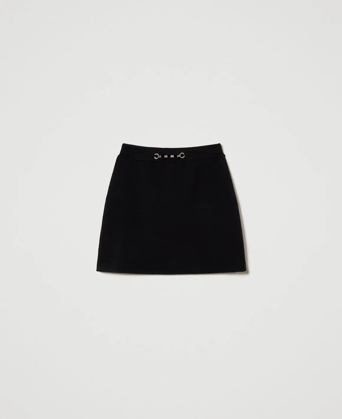 TWINSET Milano Minigonna In Maglia Con Applicazione Bijoux | Gonne