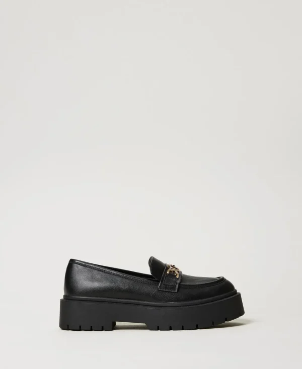 TWINSET Milano Mocassini Con Morsetto Oval T | Scarpe Basse | Ballerine E Mocassini