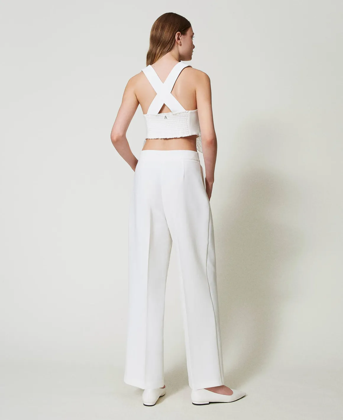 TWINSET Milano Pantaloni A Palazzo Con Pieghe | Pantaloni Ampi E A Palazzo