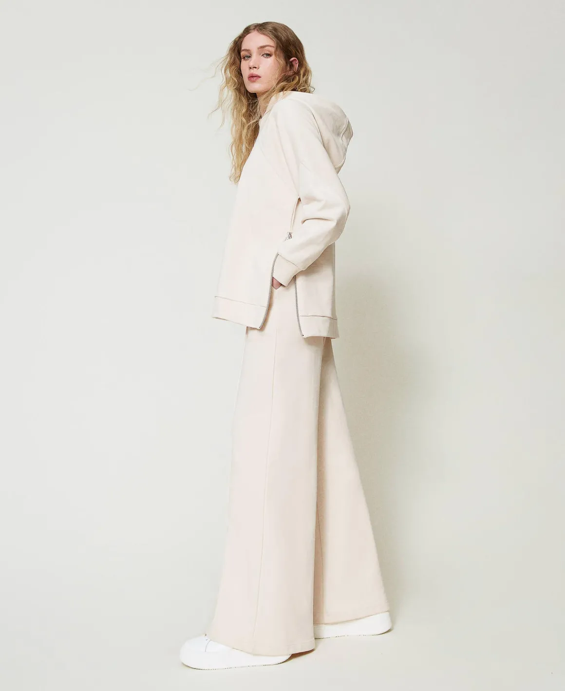 TWINSET Milano Pantaloni A Palazzo In Felpa | Pantaloni Ampi E A Palazzo