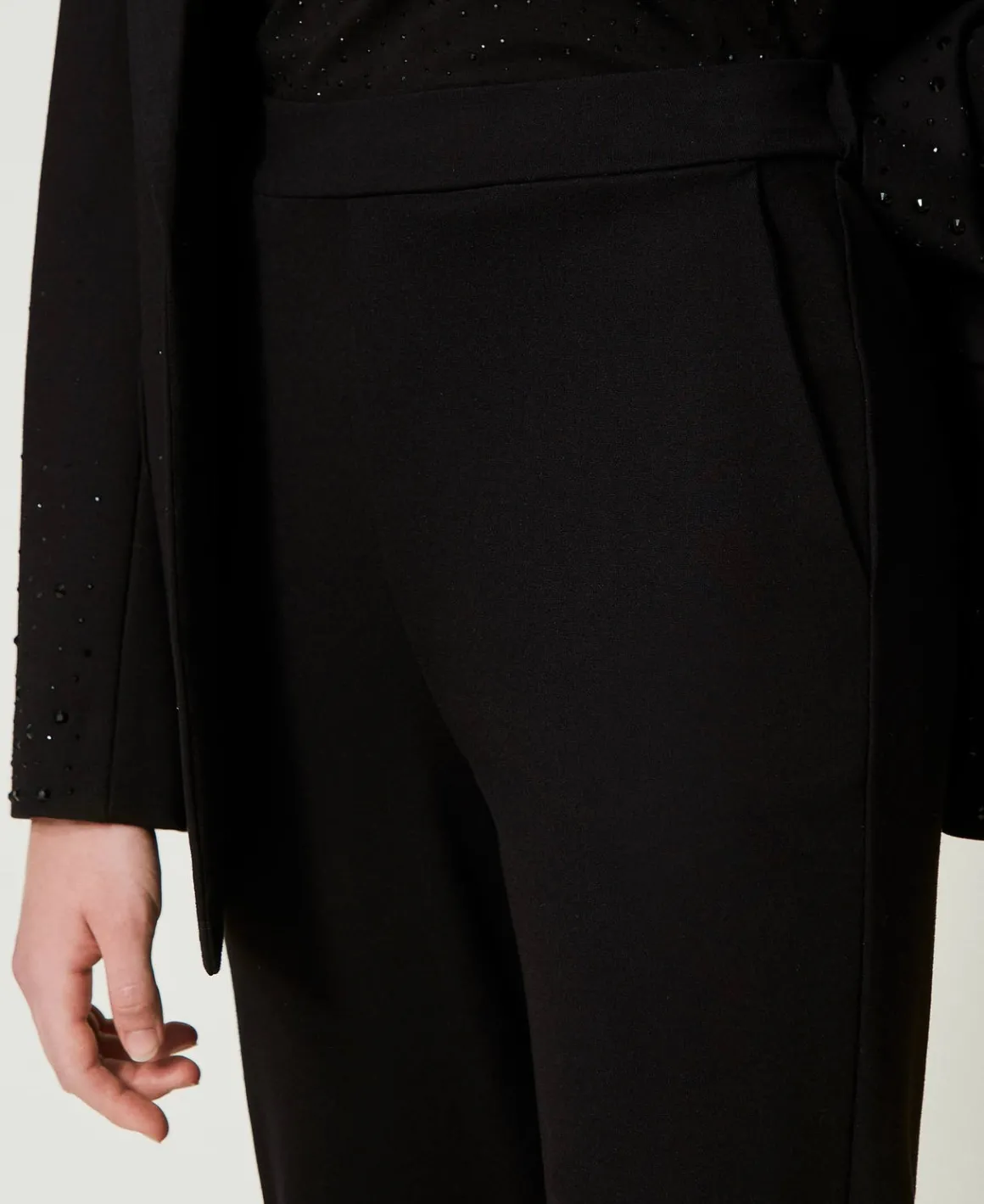 TWINSET Milano Pantaloni A Sigaretta Con Elastico | Pantaloni Dritti E A Sigaretta