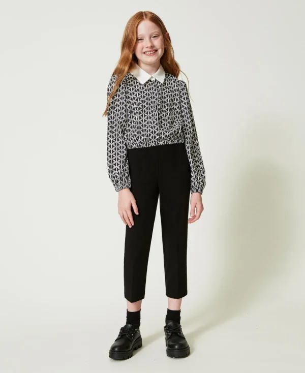 TWINSET Milano Pantaloni A Sigaretta In Flanella | Pantaloni E Jeans