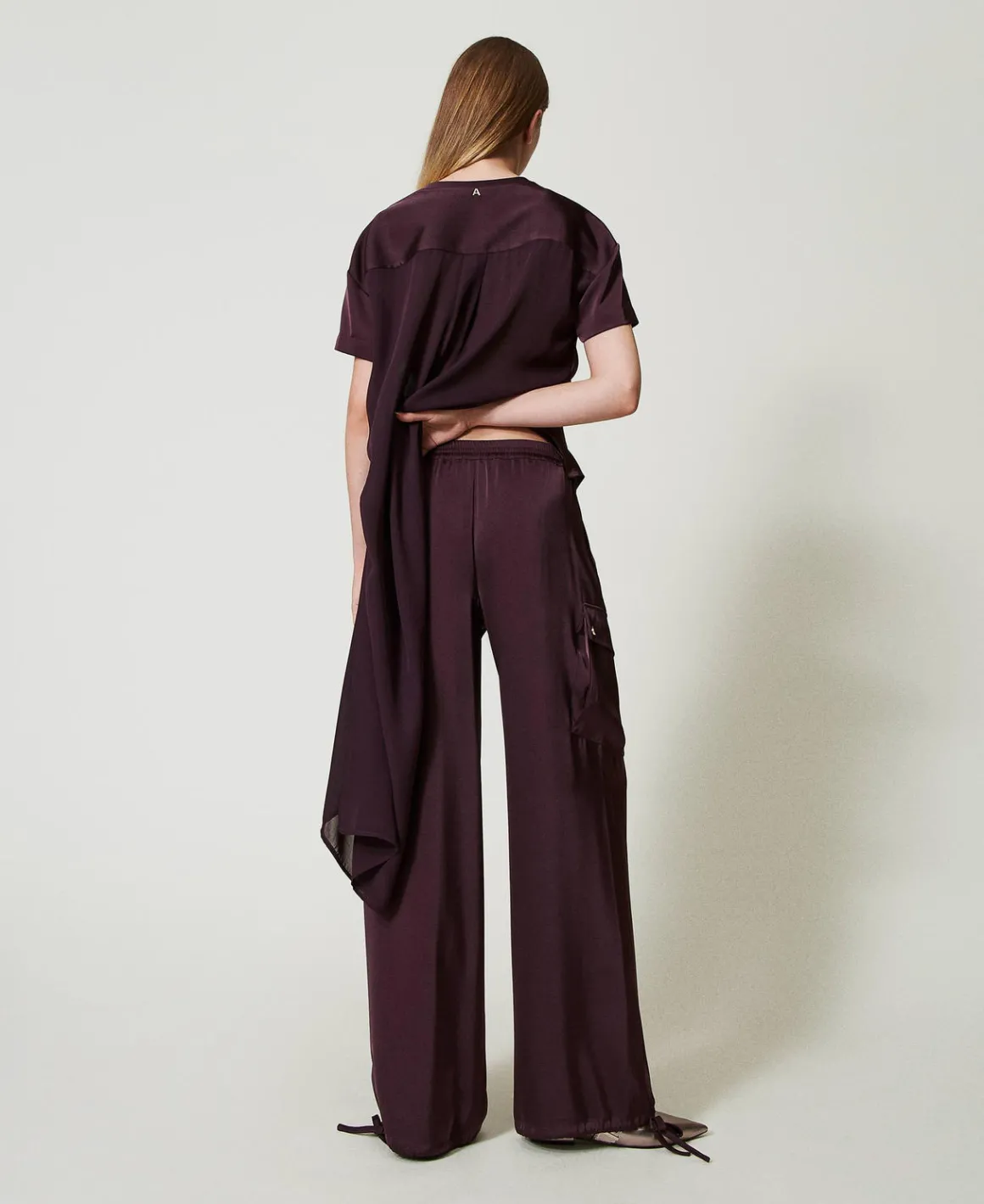 TWINSET Milano Pantaloni Cargo In Raso | Pantaloni Cargo