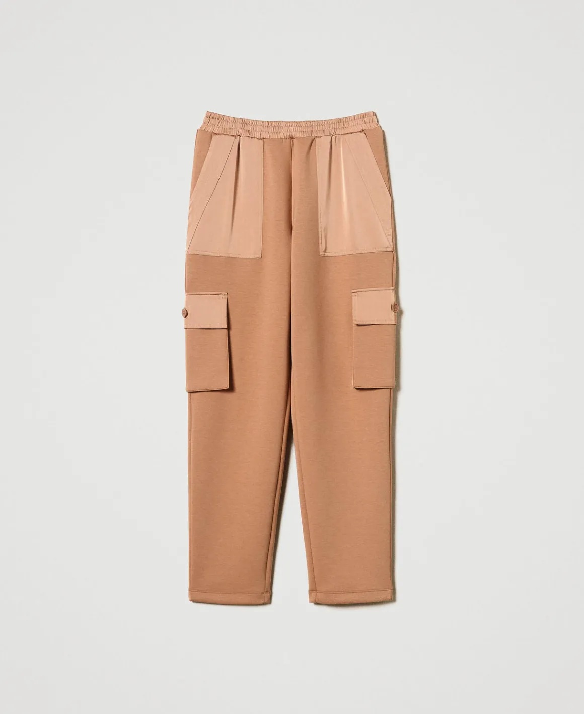 TWINSET Milano Pantaloni Cargo In Tessuto Scuba E Raso | Pantaloni Cargo