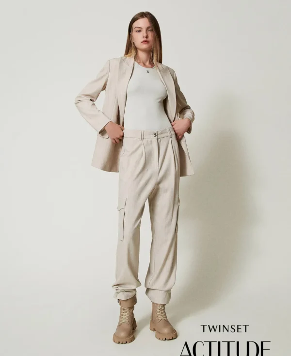 TWINSET Milano Pantaloni Cargo MYFO Con Ricamo | Pantaloni Cargo