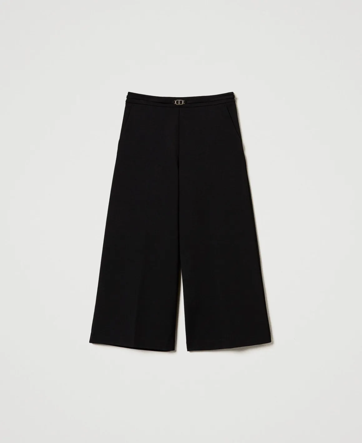 TWINSET Milano Pantaloni Cropped Con Cinturino Oval T | Pantaloni Ampi E A Palazzo