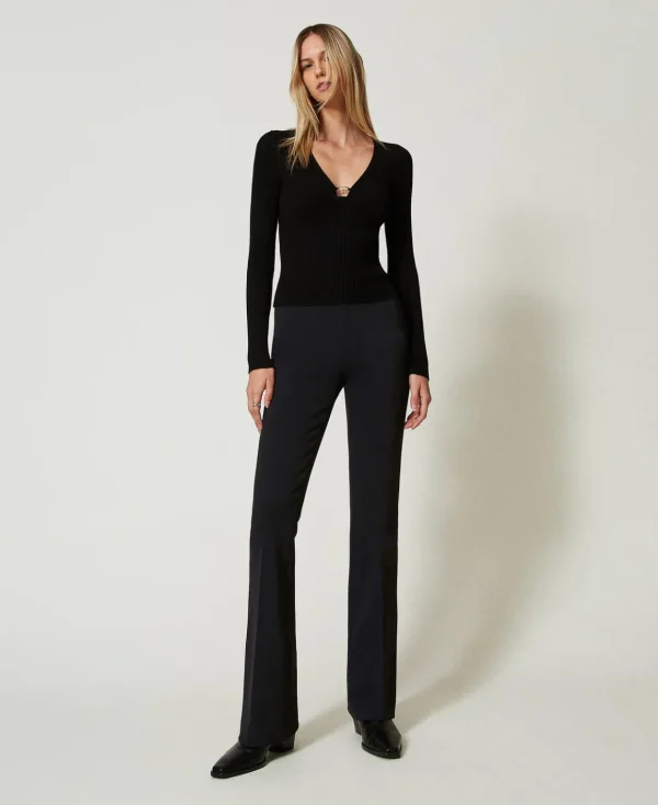 TWINSET Milano Pantaloni Flare A Vita Alta | Pantaloni Flare