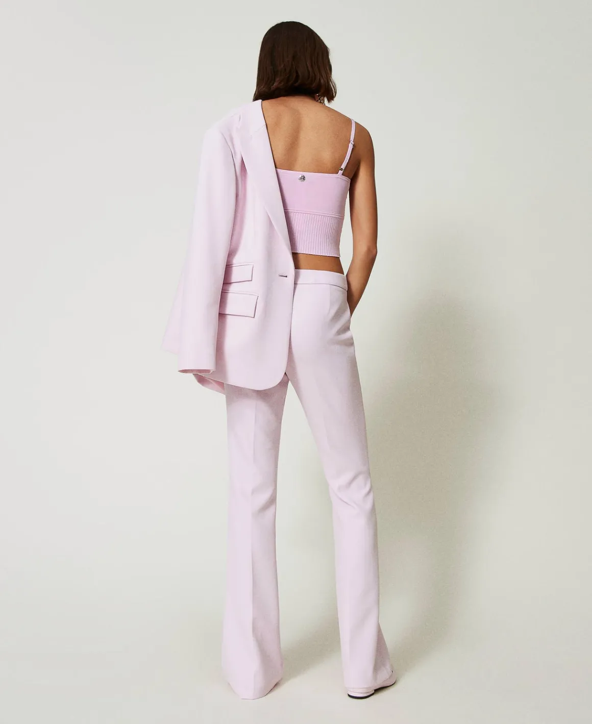 TWINSET Milano Pantaloni Flare In Crêpe Cady | Pantaloni Flare