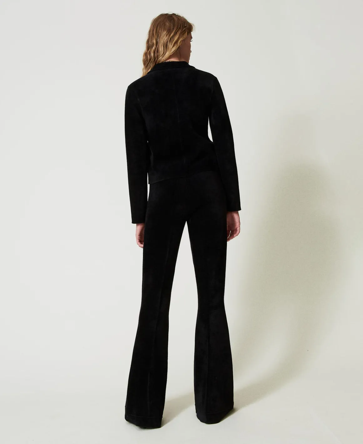 TWINSET Milano Pantaloni Flare In Maglia Con Bottoni Oval T | Pantaloni Eleganti | Pantaloni Flare