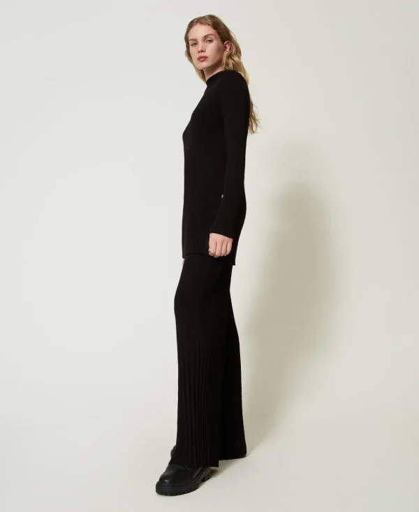 TWINSET Milano Pantaloni In Maglia Plissé | Pantaloni Ampi E A Palazzo