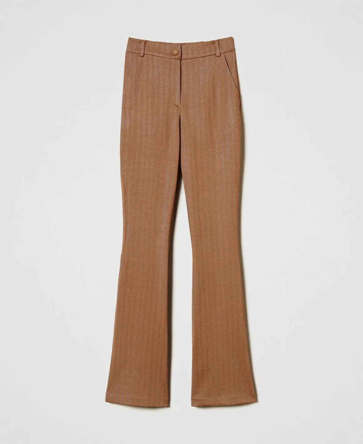 TWINSET Milano Pantaloni In Tessuto Scuba Jacquard | Pantaloni Flare