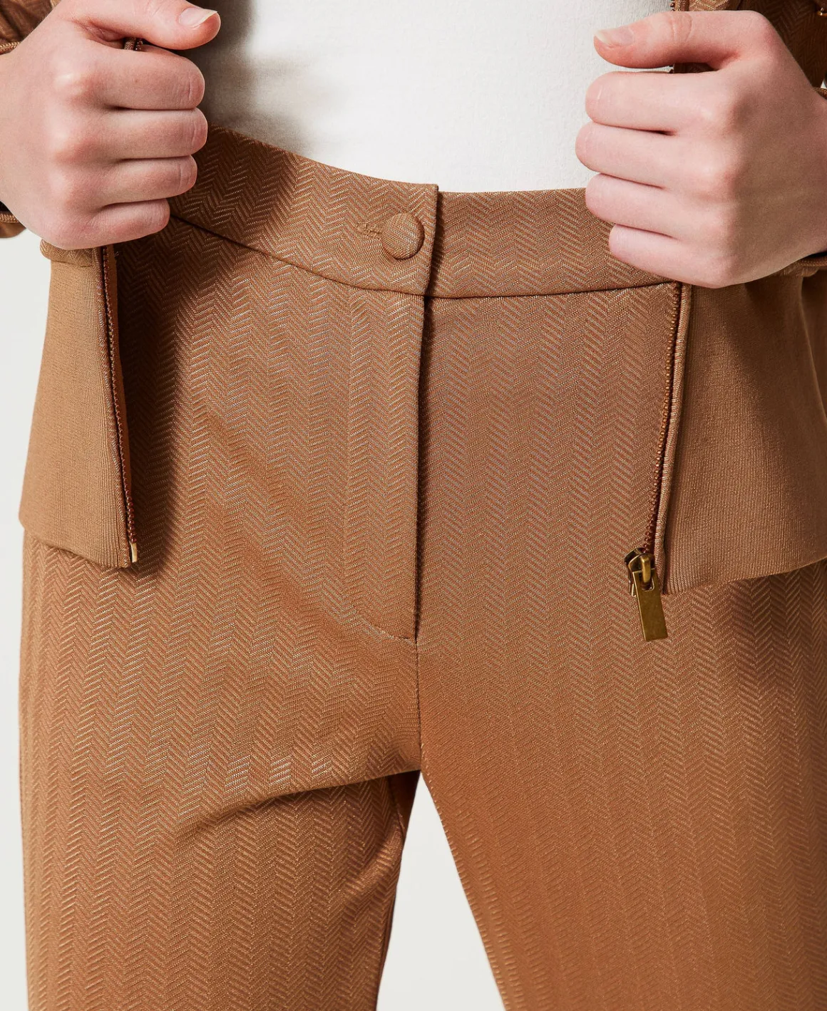 TWINSET Milano Pantaloni In Tessuto Scuba Jacquard | Pantaloni Flare