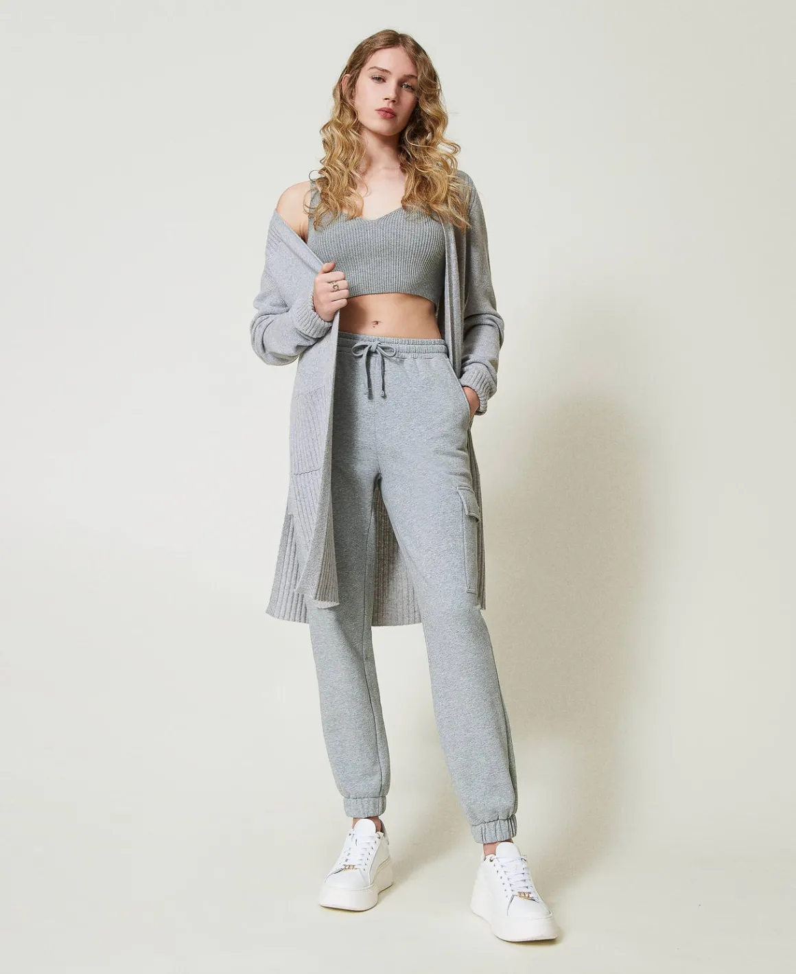 TWINSET Milano Pantaloni Joggers In Felpa Con Oval T | Pantaloni Cargo | Pantaloni Jogging