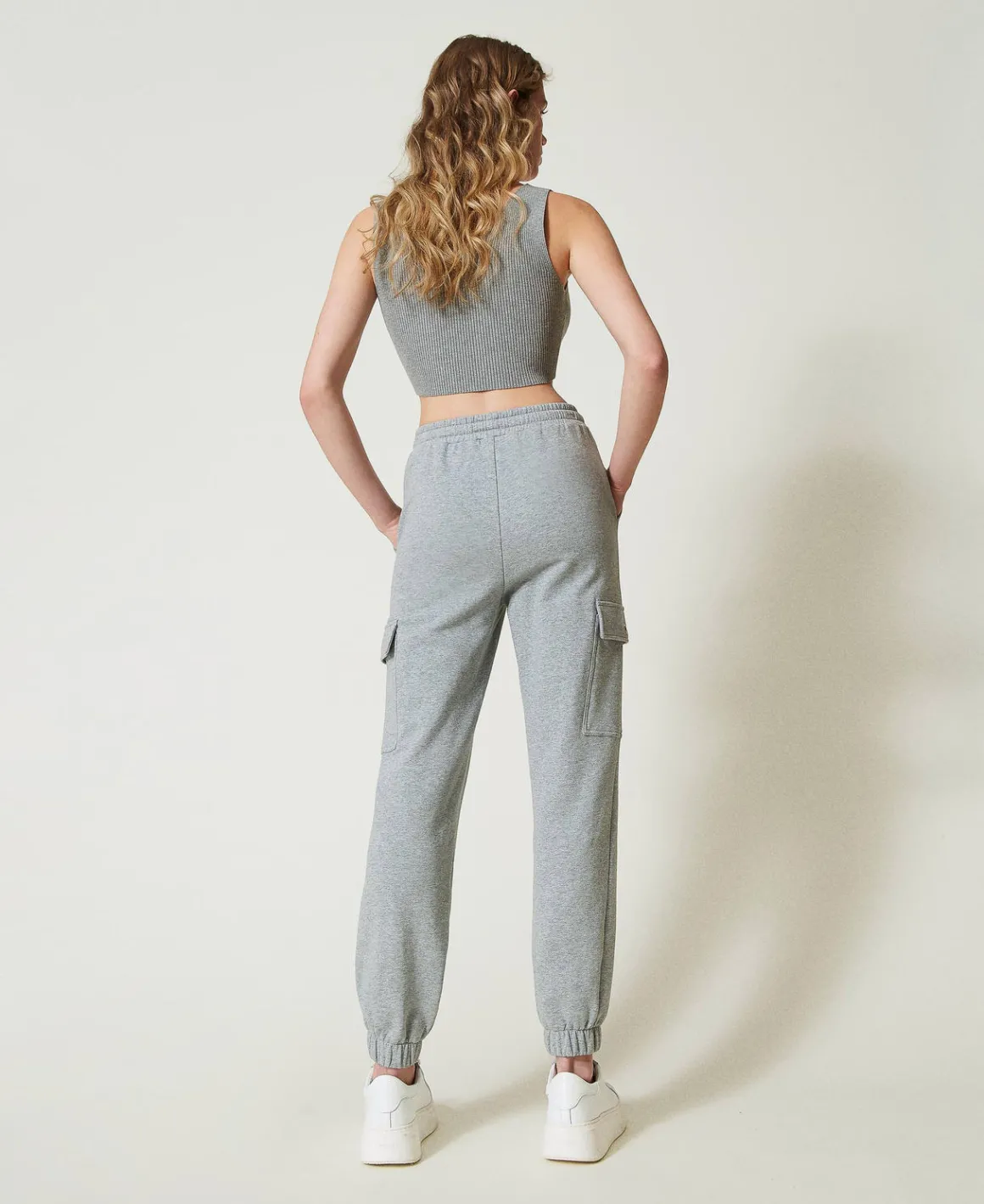 TWINSET Milano Pantaloni Joggers In Felpa Con Oval T | Pantaloni Cargo | Pantaloni Jogging