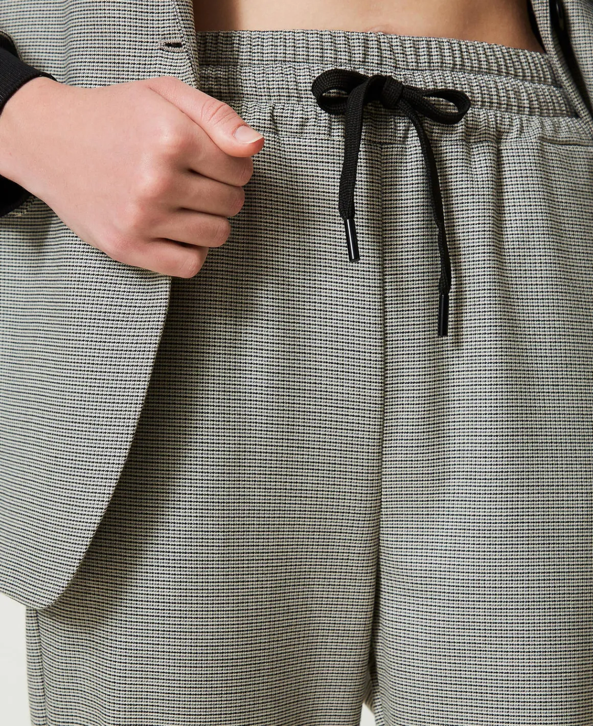 TWINSET Milano Pantaloni Joggers In Pied De Poule | Pantaloni Jogging