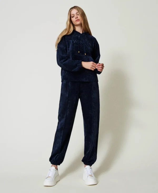 TWINSET Milano Pantaloni Joggers In Velluto | Pantaloni Jogging