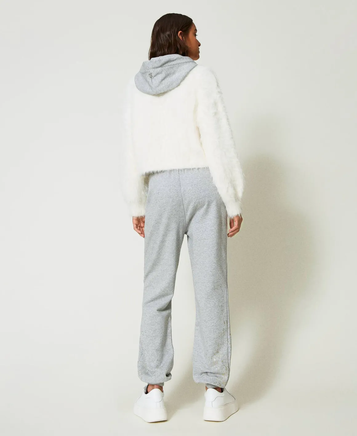TWINSET Milano Pantaloni Joggers MYFO Con Stampa Glitter | Pantaloni Jogging
