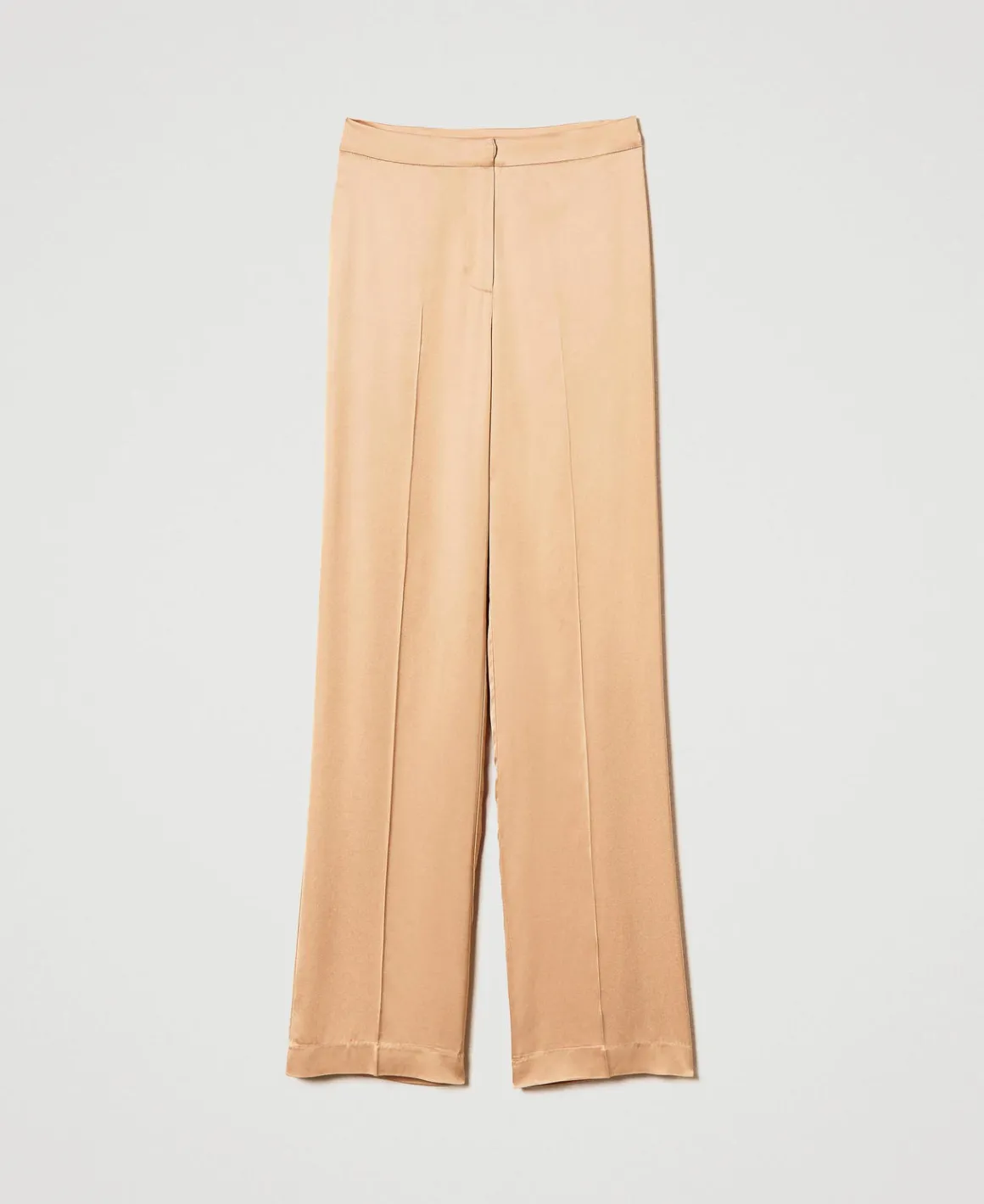 TWINSET Milano Pantaloni Straight Leg In Raso | Pantaloni Eleganti | Pantaloni Dritti E A Sigaretta
