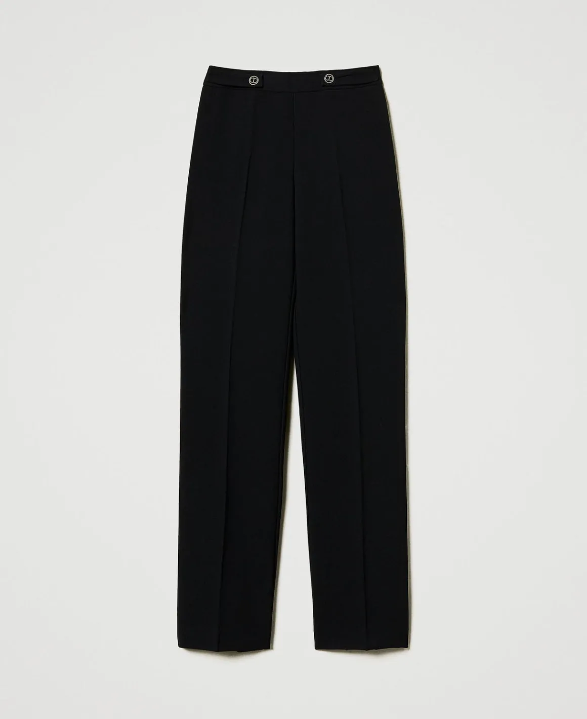 TWINSET Milano Pantaloni Straight Leg In Crêpe Cady | Pantaloni Eleganti | Pantaloni Dritti E A Sigaretta