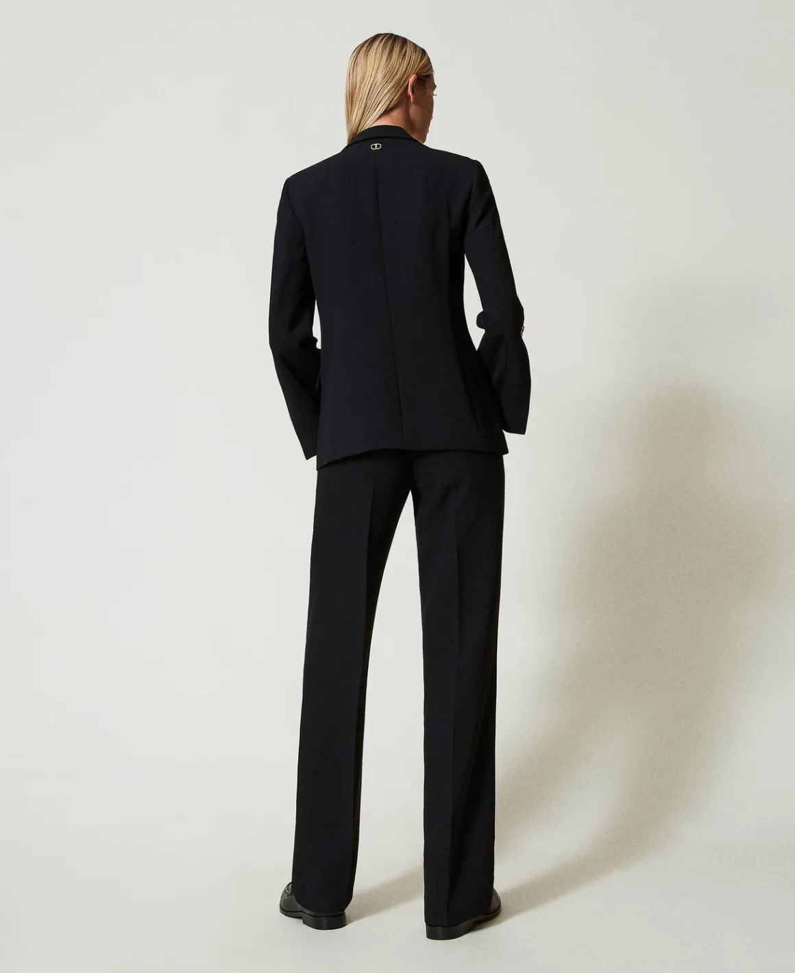 TWINSET Milano Pantaloni Straight Leg In Crêpe Cady | Pantaloni Eleganti | Pantaloni Dritti E A Sigaretta
