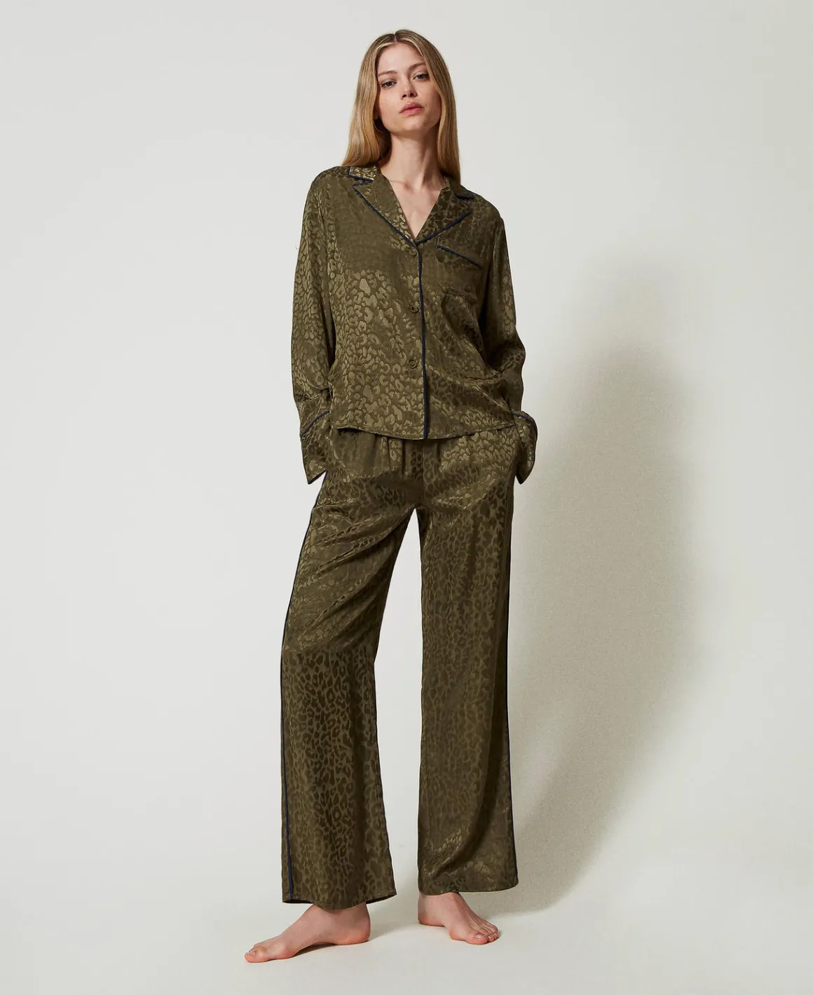 TWINSET Milano Pigiama A Uomo In Raso Jacquard | Intimo E Nightwear