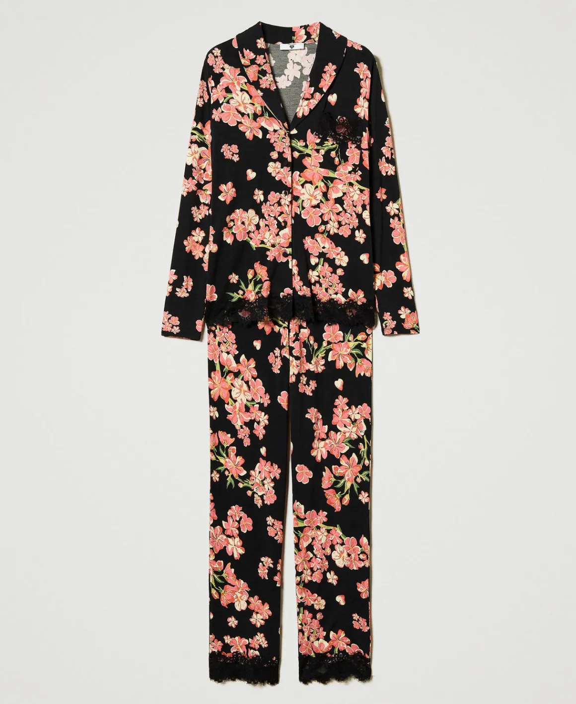 TWINSET Milano Pigiama A Uomo Stampato Con Pizzo | Intimo E Nightwear